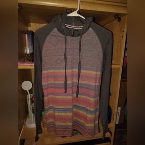 🎈 Distortion 🎈BUY 1 GET 1 FREE🎈 Long Sleeve Striped Hoodie Sz M